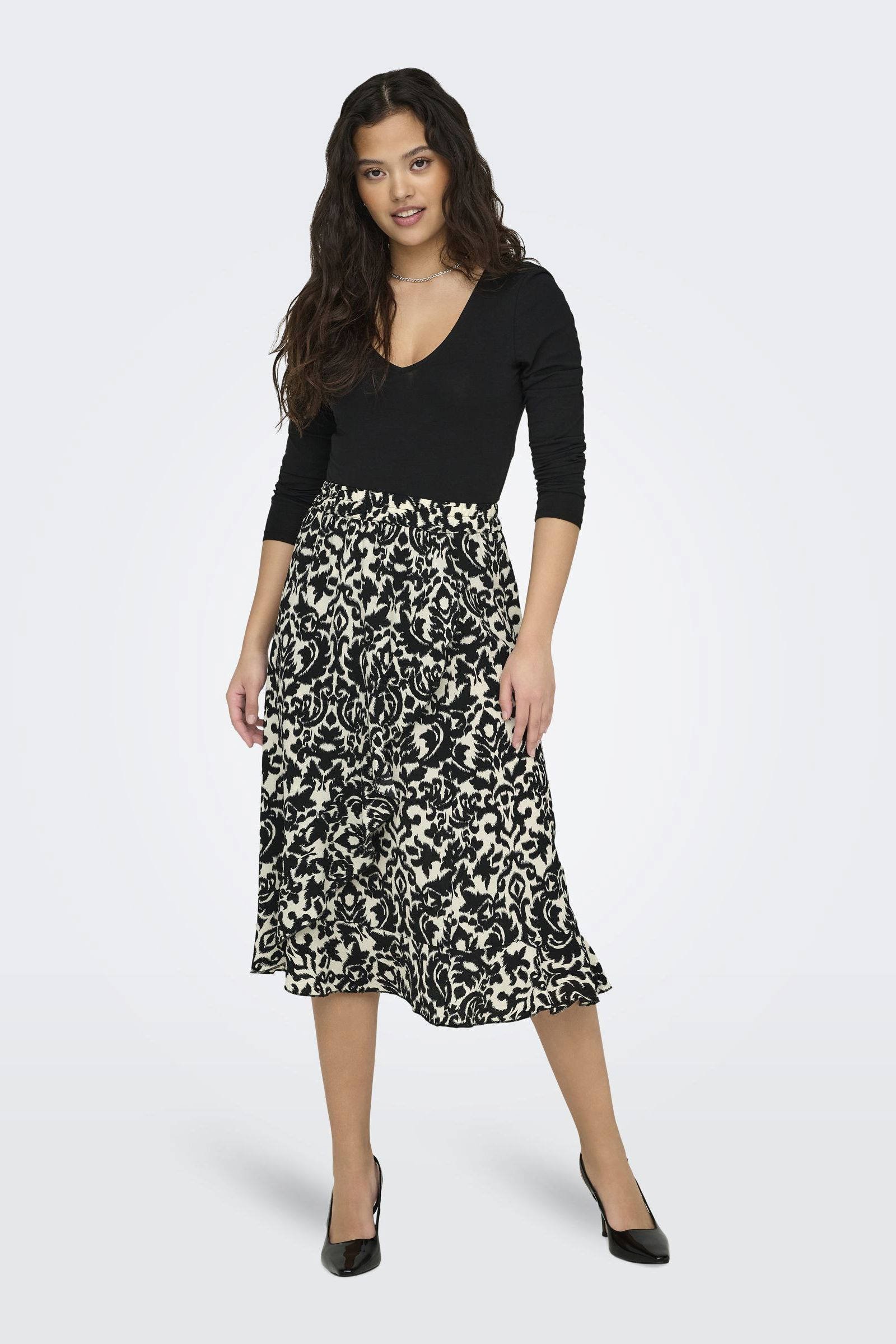 Rok met volant midi sale