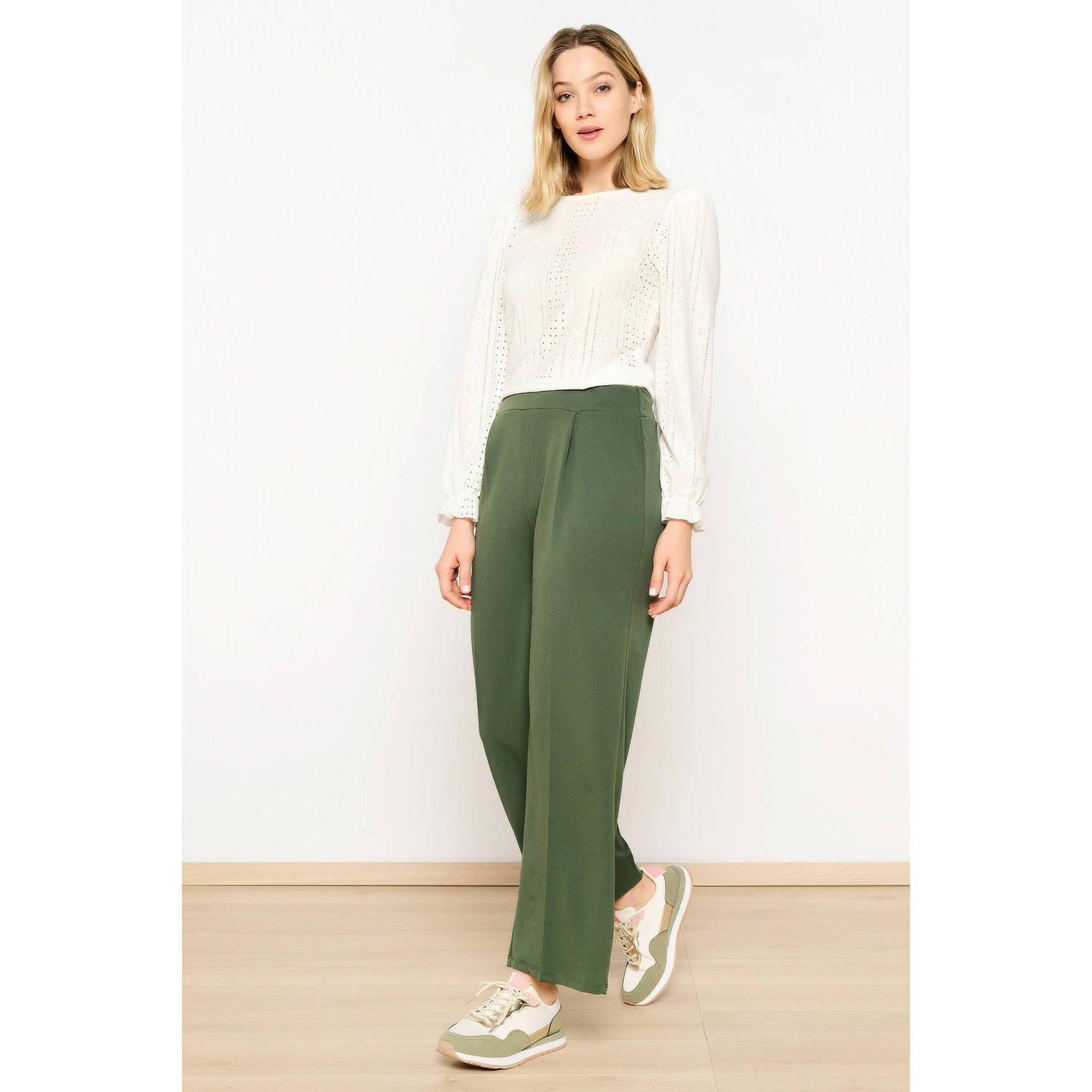 LOLALIZA high waist wide leg pantalon zwart