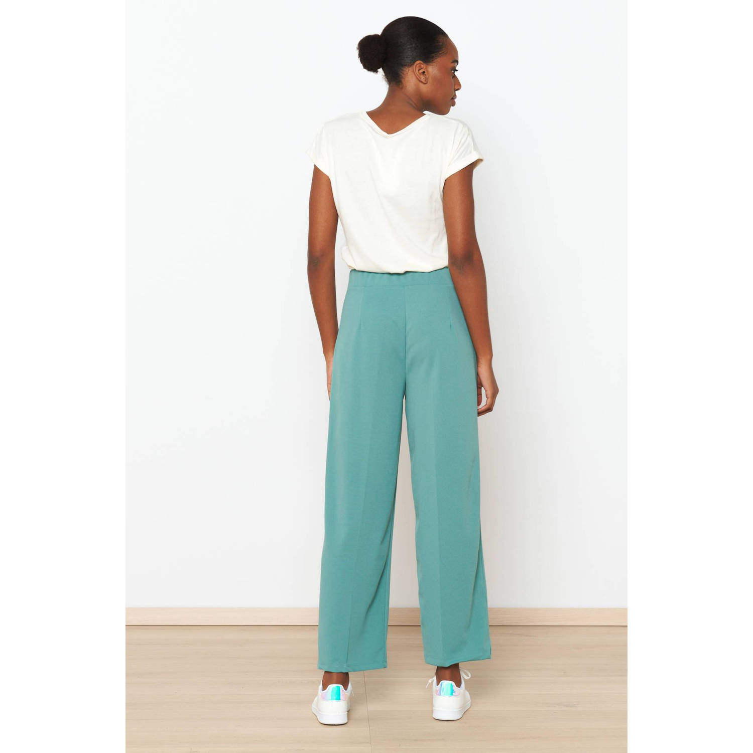 LOLALIZA high waist wide leg pantalon zwart