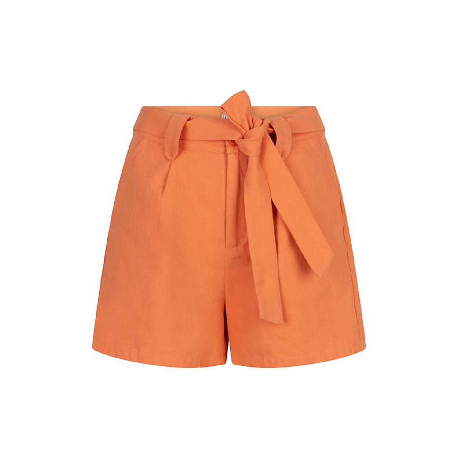 Lofty Manner high waist straight fit short Journi oranje