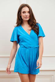 thumbnail: Lofty Manner playsuit Zendaya met broderie blauw