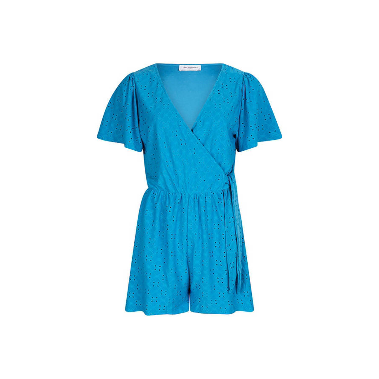 Lofty Manner playsuit Zendaya met broderie blauw