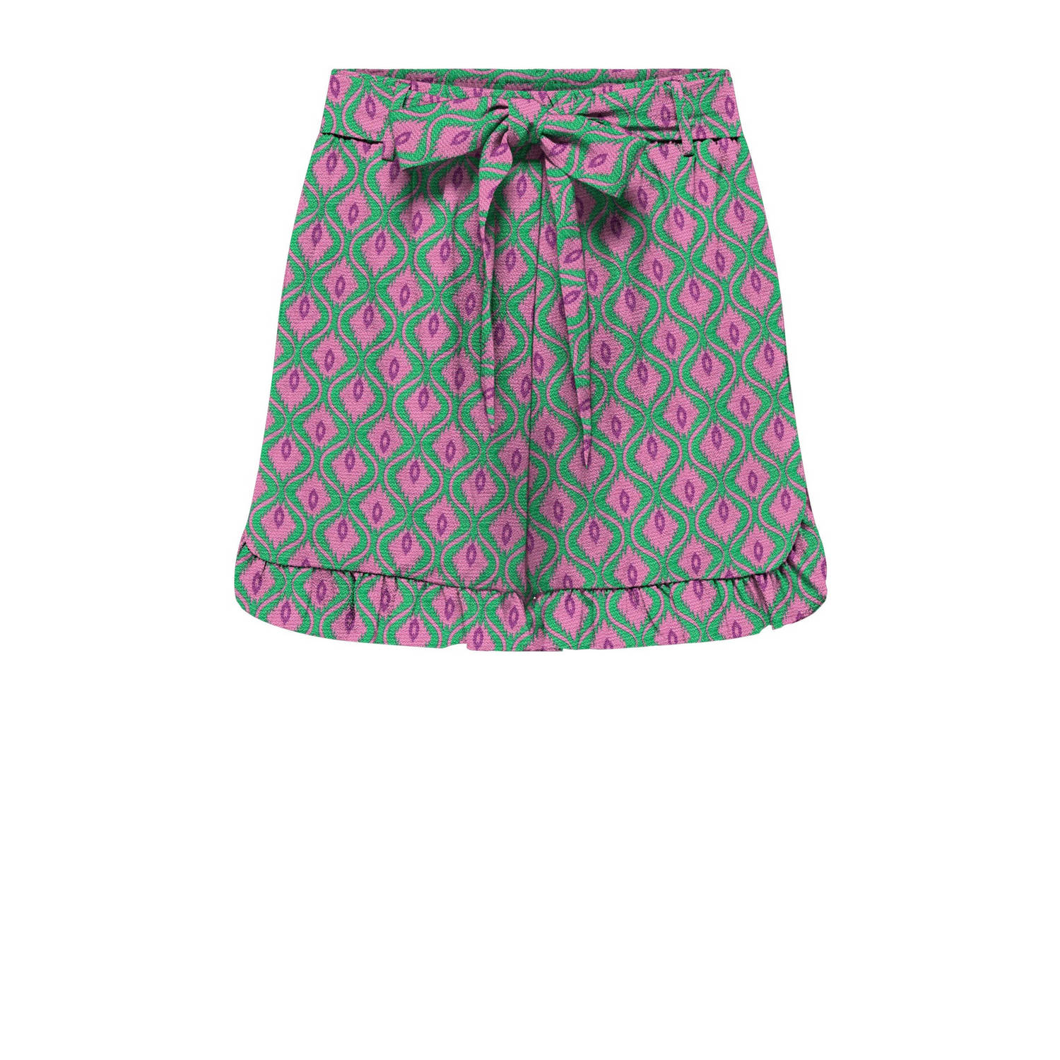 Only Frill Shorts Bermuda Style Multicolor Dames