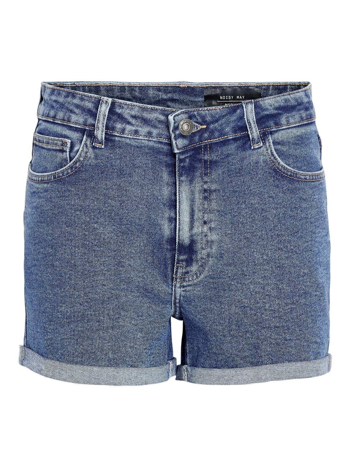 Denim Shorts In Medium Blue, Noisy May