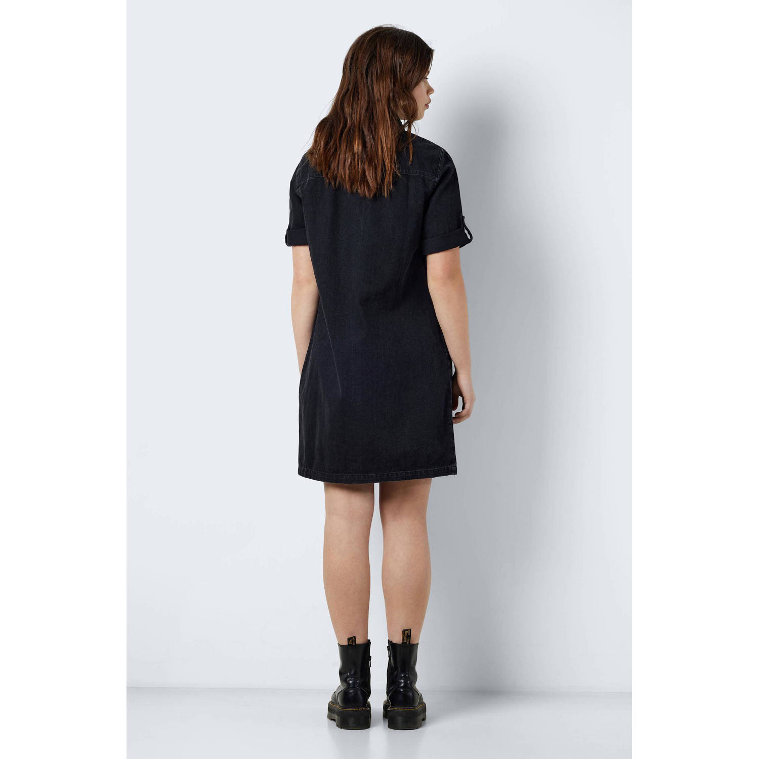 NOISY MAY spijker blousejurk NMNEW black