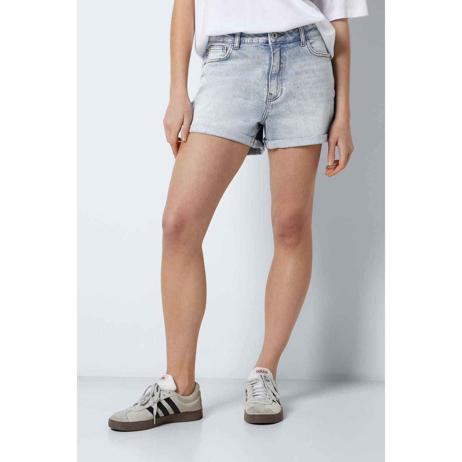 NOISY MAY high waist regular fit denim short NMMONI light blue