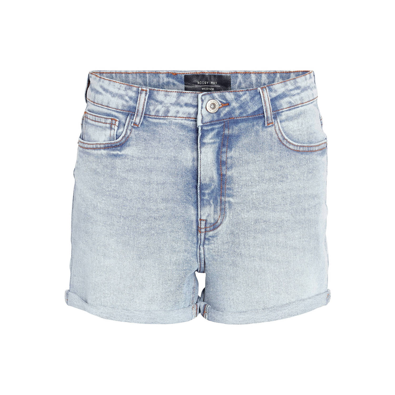 NOISY MAY high waist regular fit denim short NMMONI light blue