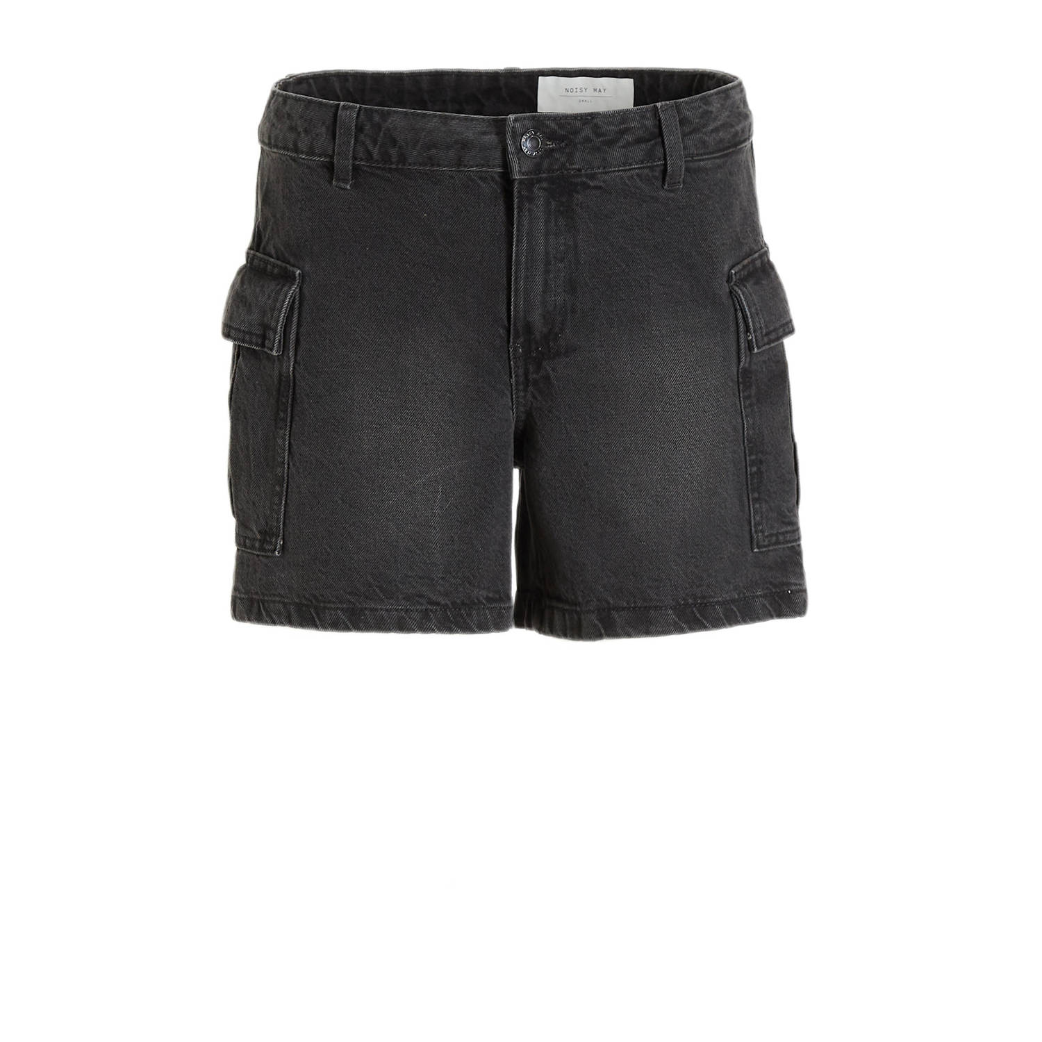 NOISY MAY high waist straight fit denim short NMSMILEY black denim