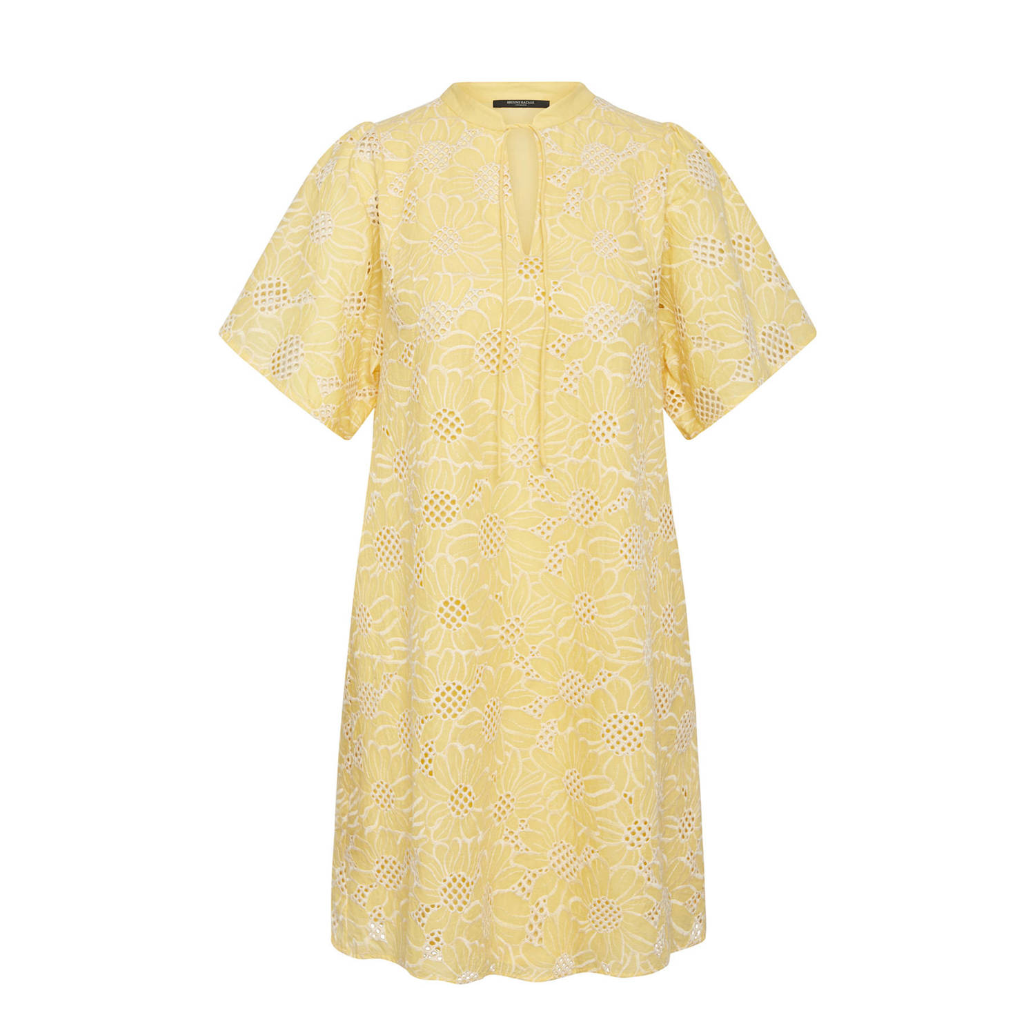 Bruuns Bazaar gebloemde jurk geel wit