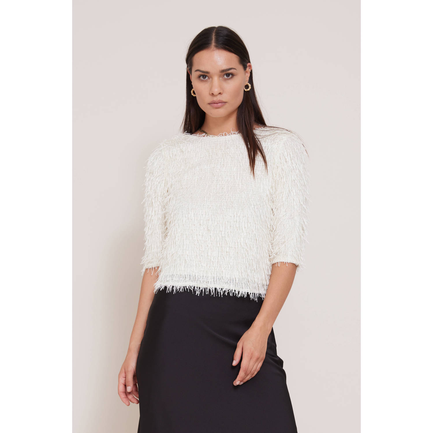 Bruuns Bazaar top AngelBBIGnas met open rug ecru
