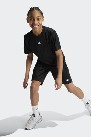 Junior voetbalshirt training zwart/wit
