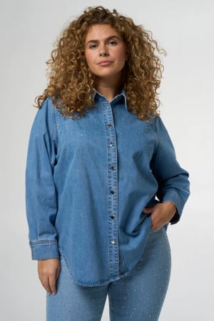 denim blouse medium blue denim