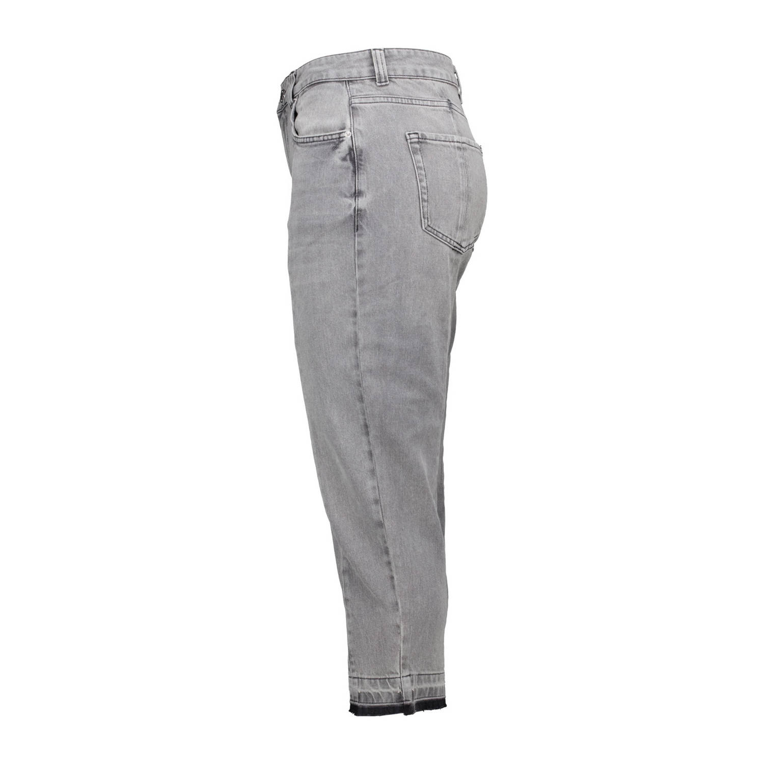 MS Mode cropped straight jeans grijs