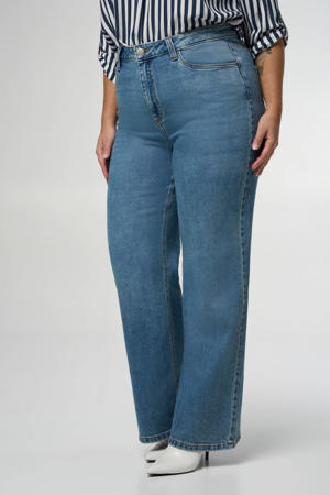 high waist wide leg jeans light blue denim