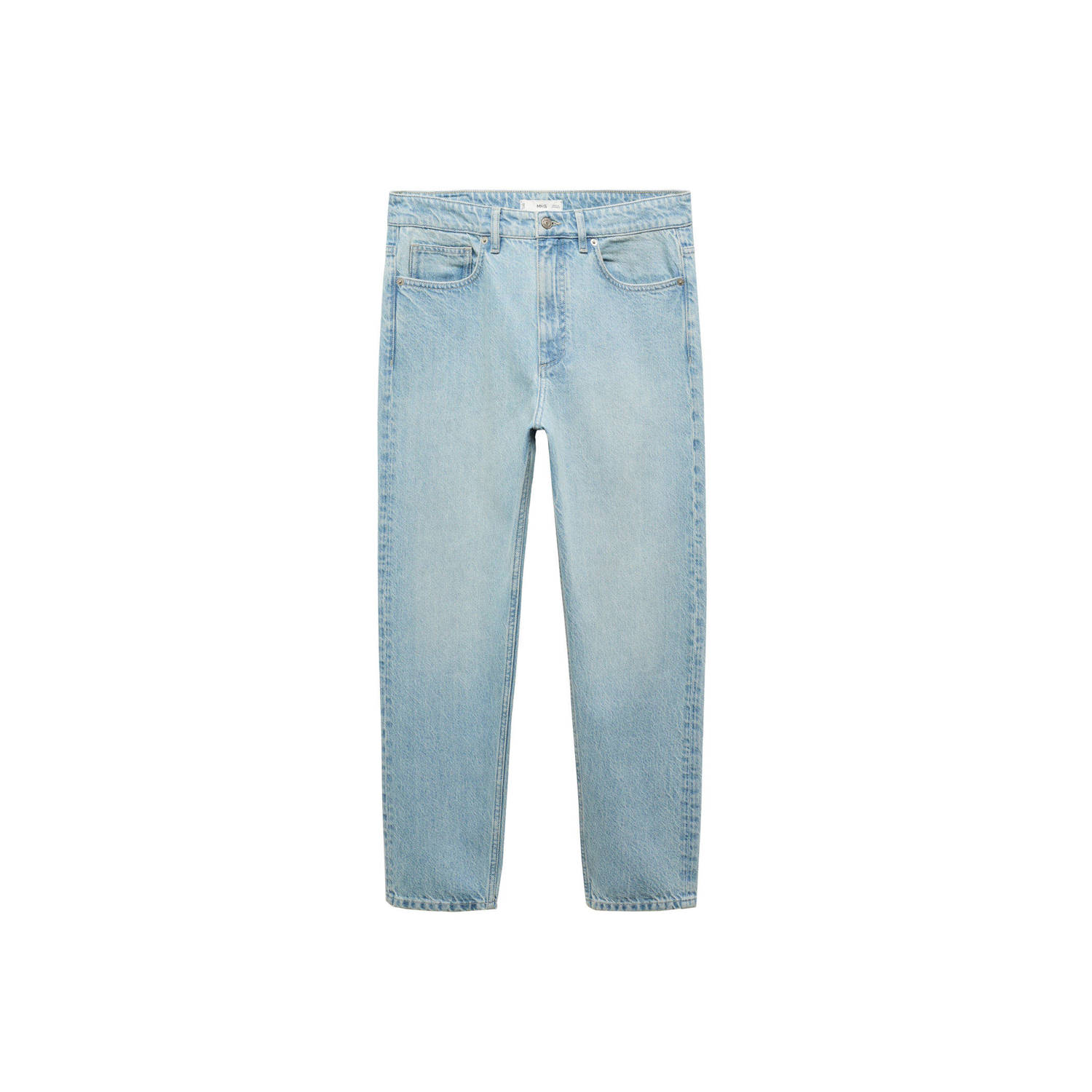 Mango Man tapered fit jeans changeant blauw