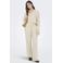 JDY linnen high waist casual broek lichtgrijs
