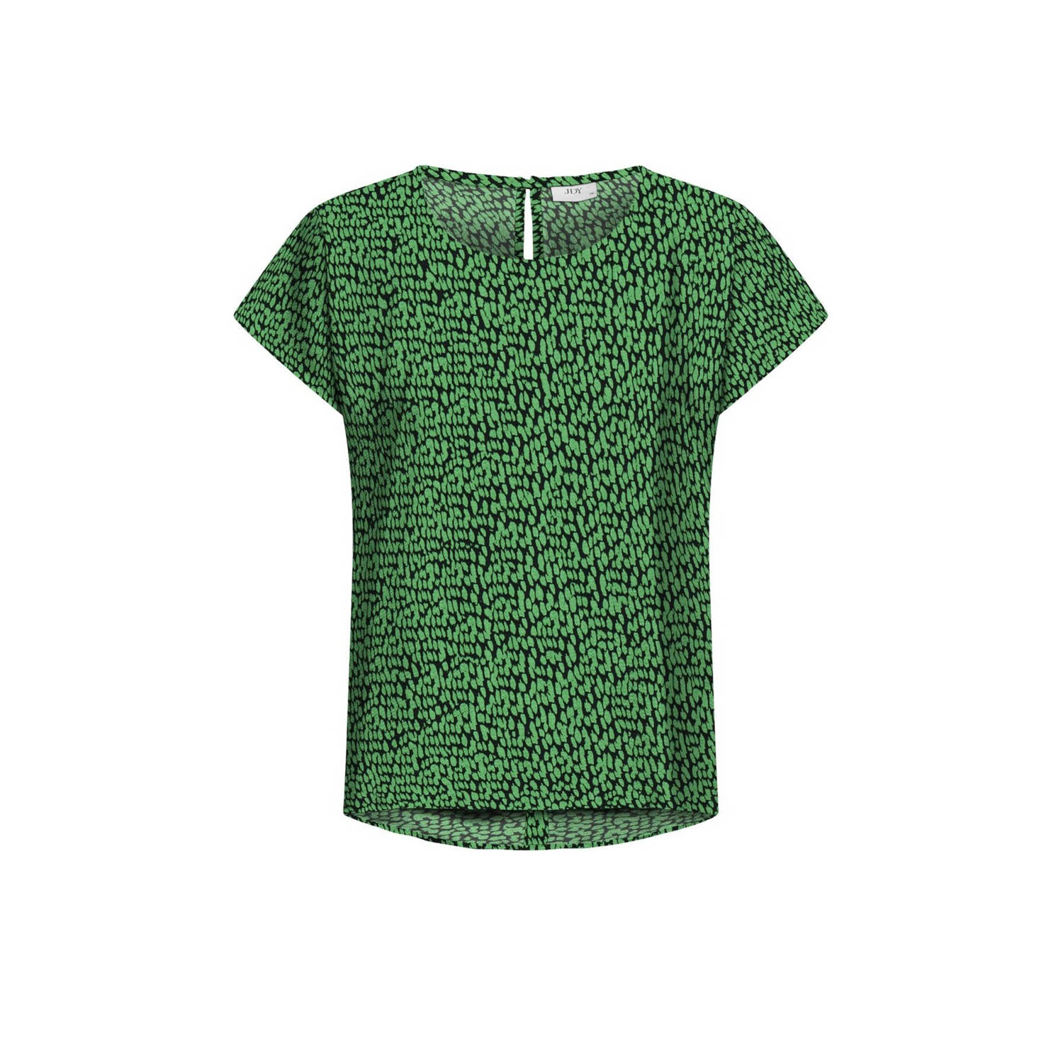 JDY blousetop PIPER met all over print en open detail groen zwart