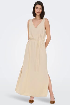 maxi jurk JDYSAY met linnen beige