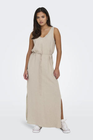 maxi jurk JDYSAY met linnen beige