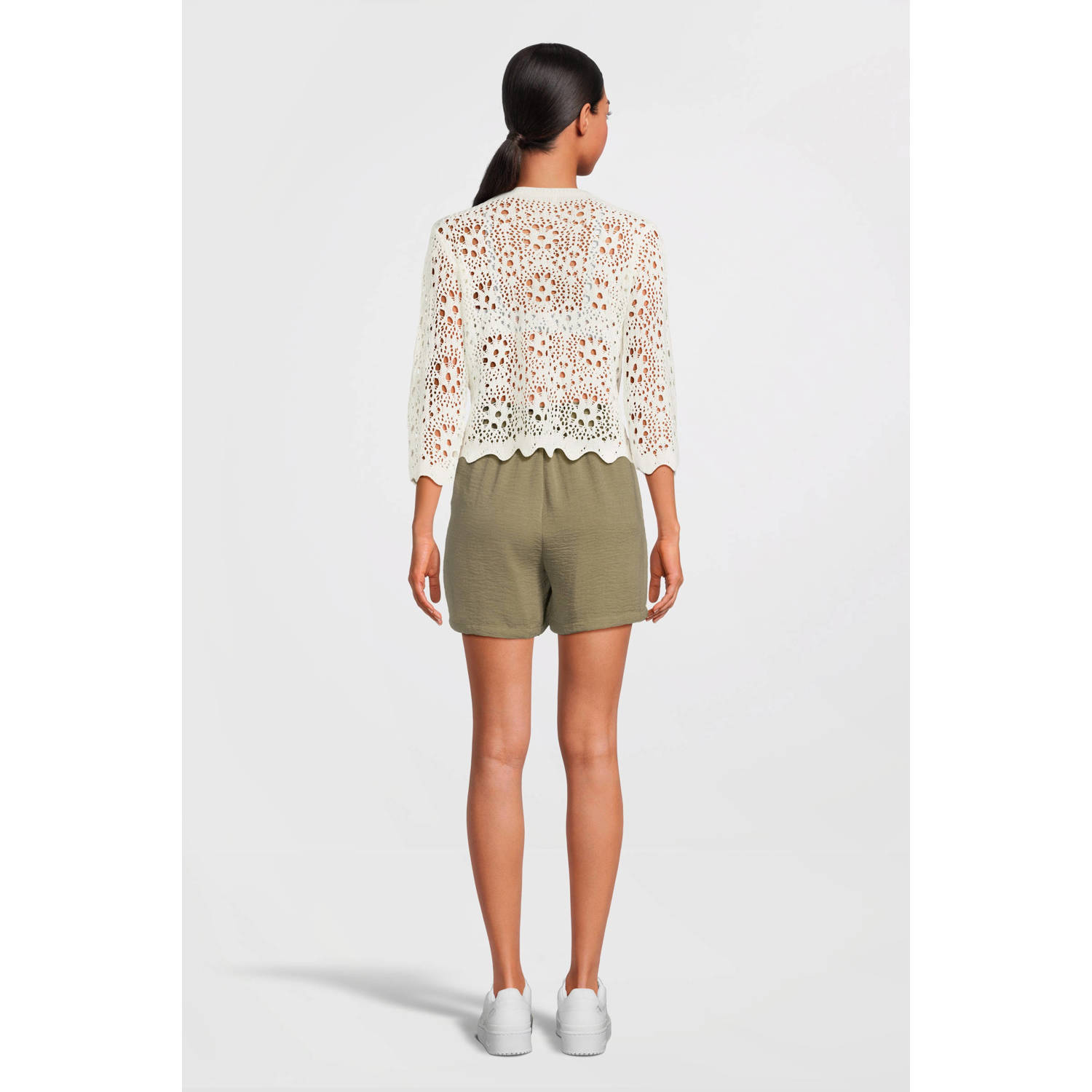 JDY high waist straight fit short DIVYA zand