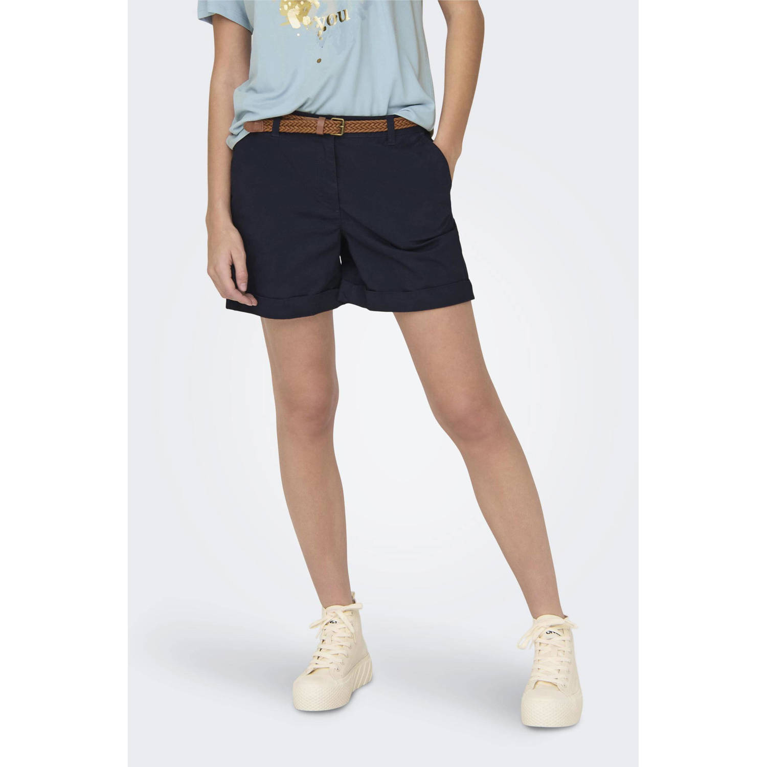 JDY regular fit short CHICAGO donkerblauw