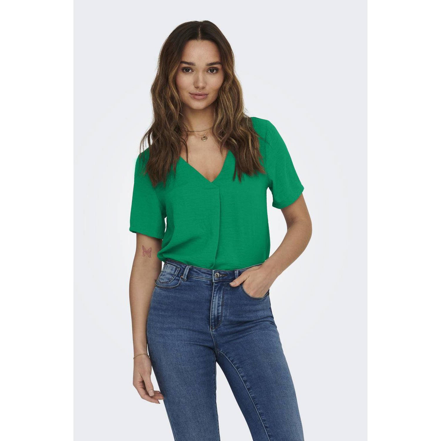 JDY top DIVYA groen