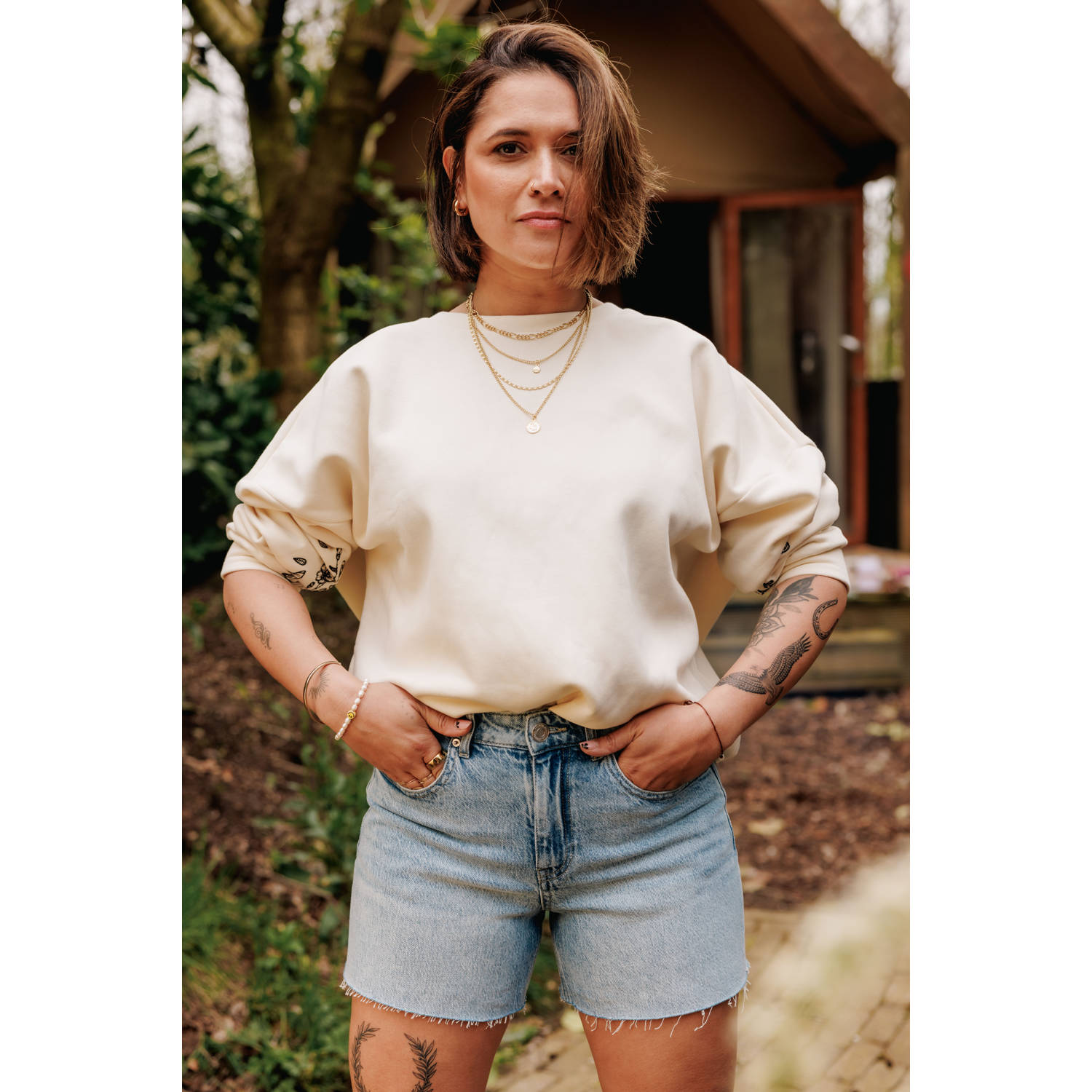 VERO MODA De Huismuts x regular jeans VMTESS light blue denim