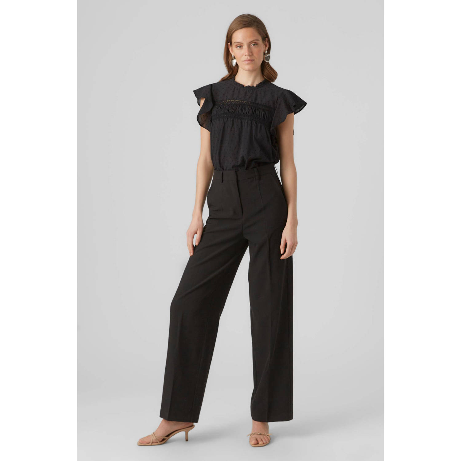 VERO MODA blousetop VMTRINE zwart