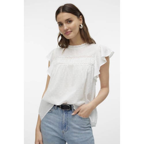 VERO MODA blousetop VMTRINE wit afbeelding