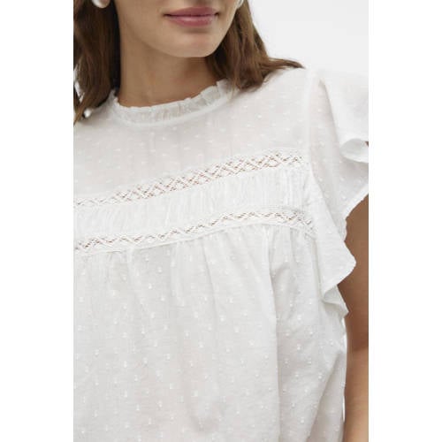 VERO MODA blousetop VMTRINE wit afbeelding