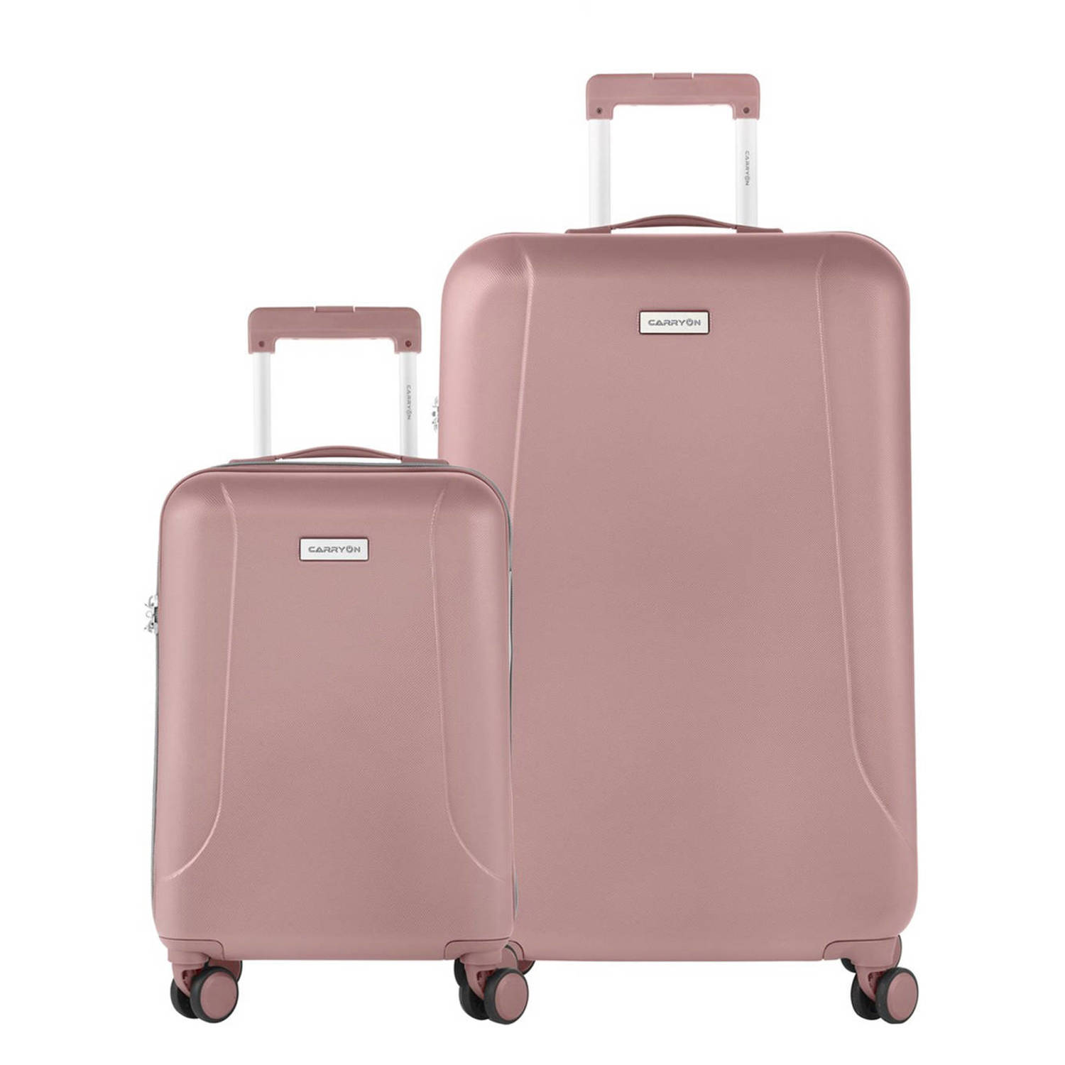 CarryOn kofferset Skyhopper 55 + 78 cm. roze