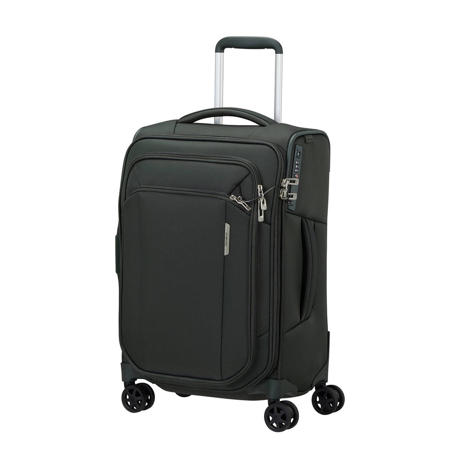 Samsonite trolley Respark 55 cm. Expandable donkergroen