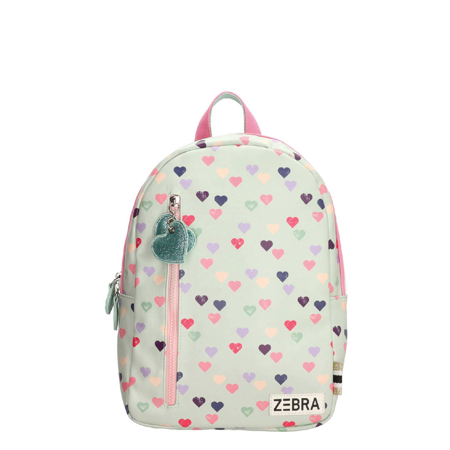 Zebra Trends rugzak Hearts mintgroen