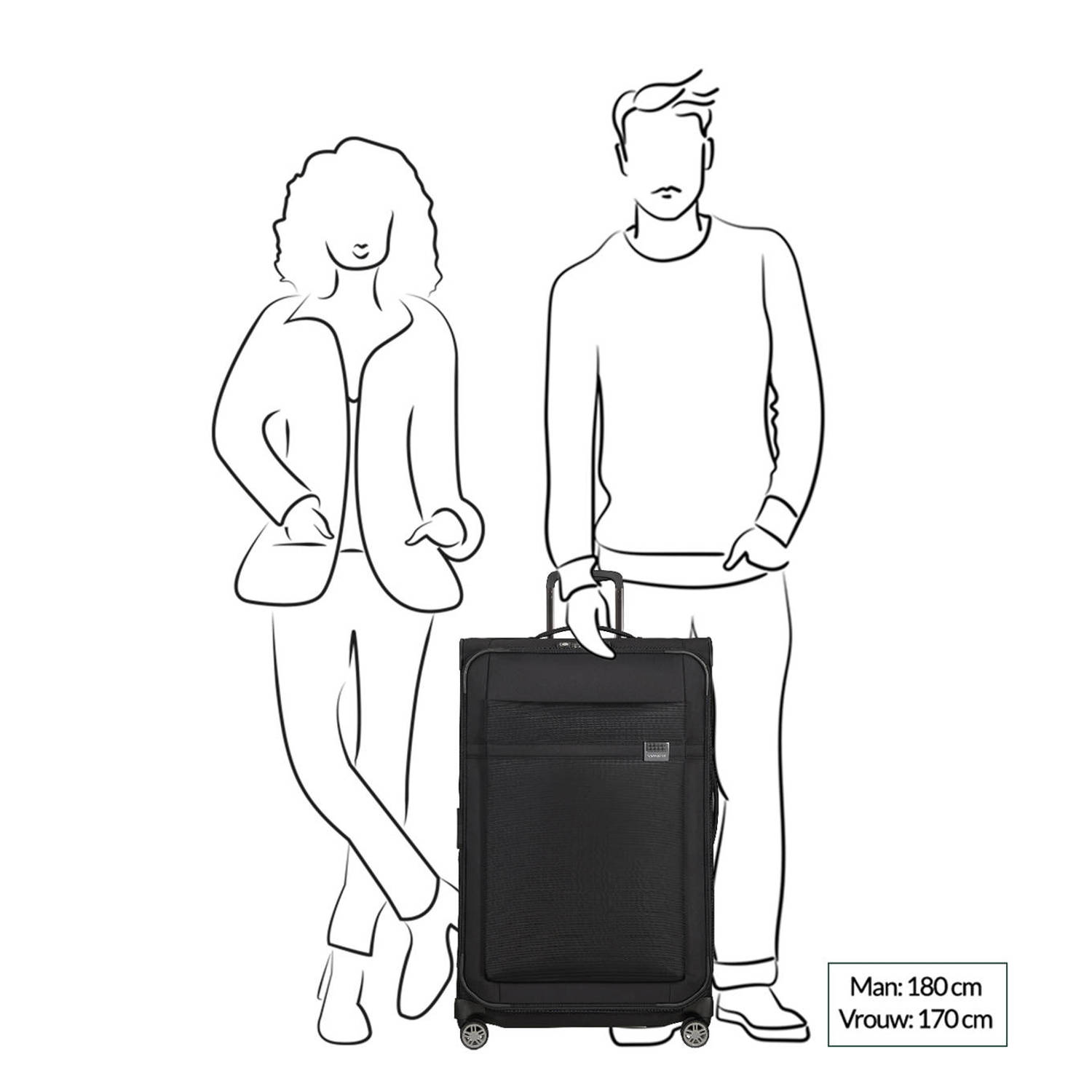 Samsonite trolley Airea 78 cm. Expandable zwart