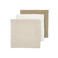 Meyco pre-washed hydrofiele doeken - offwhite/soft sand/taupe (set van 3)
