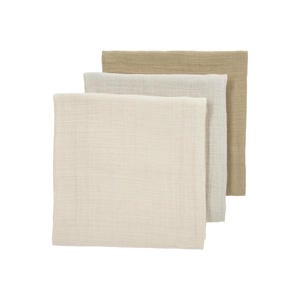 pre-washed hydrofiele doek - soft sand/greige/taupe (set van 3)
