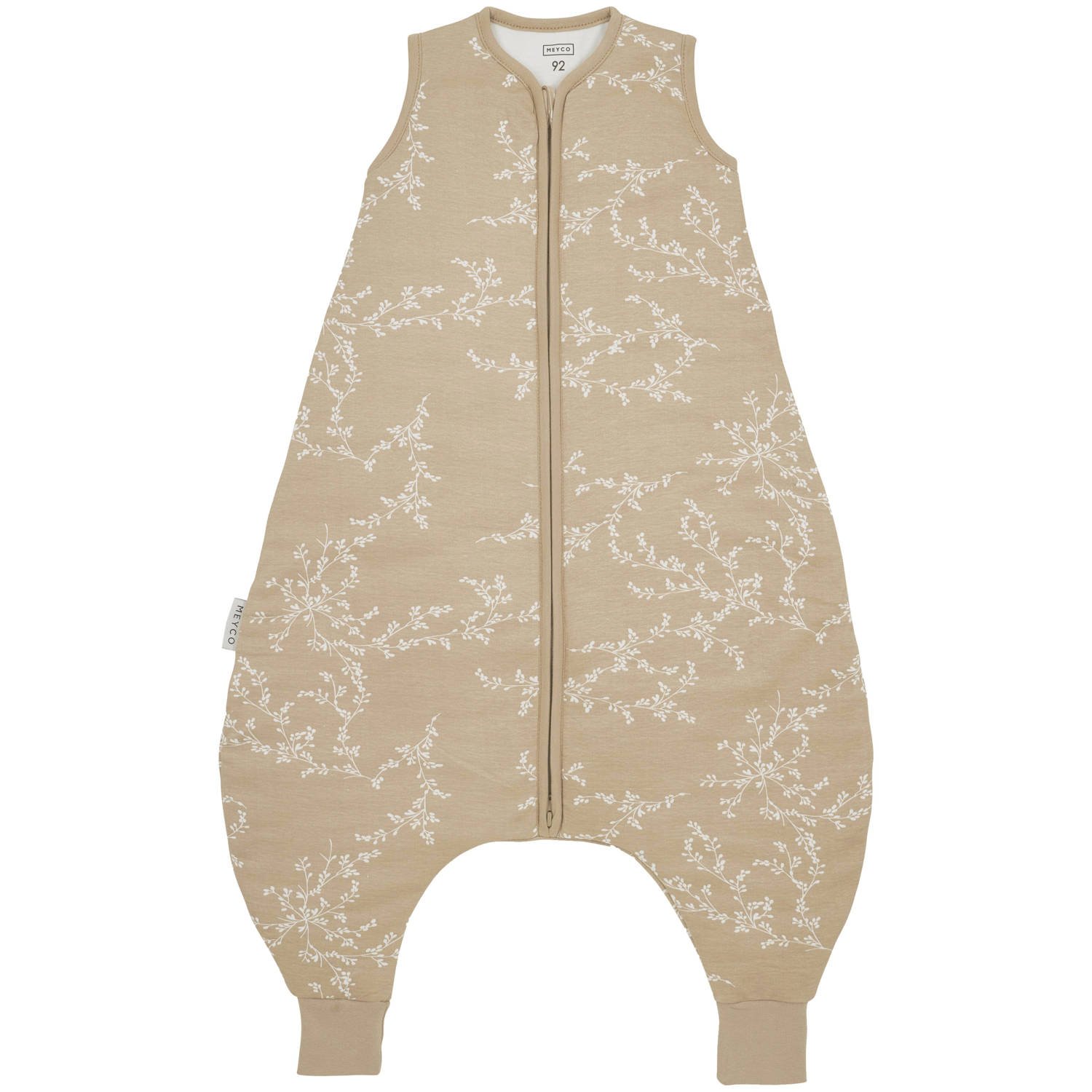 Meyco baby winter slaapoverall jumper Branches sand Babyslaapzak Beige 104