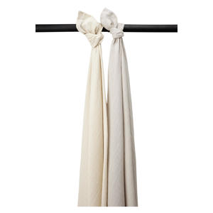 pre-washed hydrofiel swaddle - soft sand/greige (set van 2)