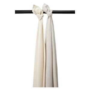pre-washed hydrofiel swaddle - soft sand/greige (set van 2)