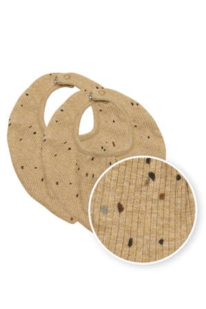 bandana Rib Mini Spot - toffee melange (set van 2)