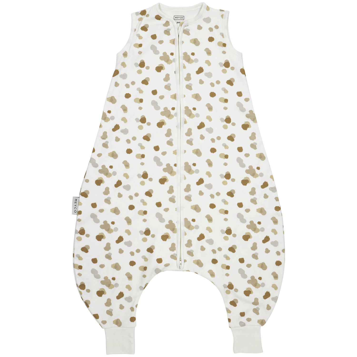 Meyco baby zomer slaapoverall jumper Stains sand Babyslaapzak Beige All over print 104