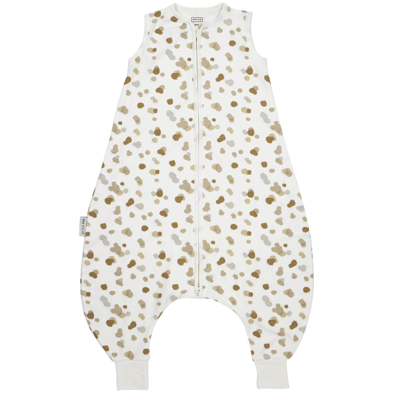 Meyco baby zomer slaapoverall jumper Stains sand Babyslaapzak Beige All over print 104