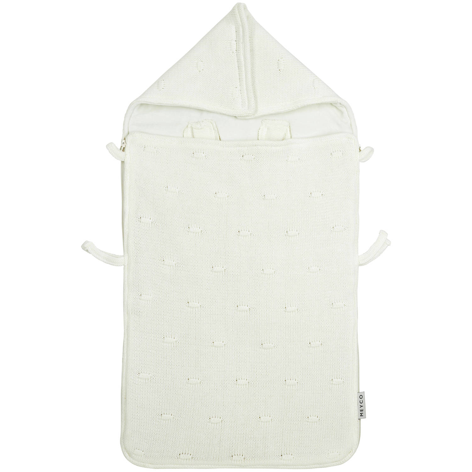 Meyco voetenzak Knots offwhite Wit | Voetenzak van