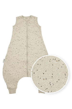 baby zomer slaapoverall jumper Rib Mini Spot sand melange