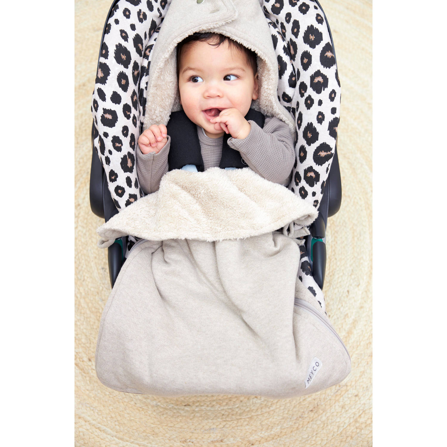 Meyco voetenzak Knit Basic sand melange