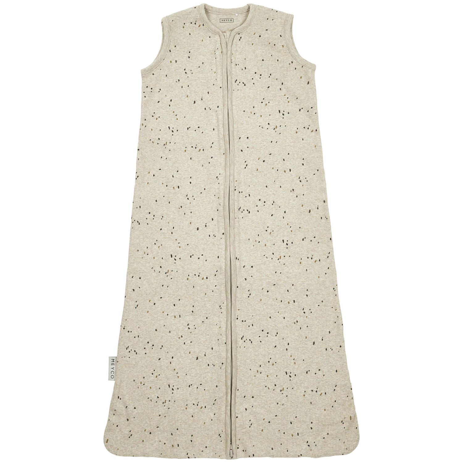 Meyco baby slaapzak Rib Mini Spot sand melange