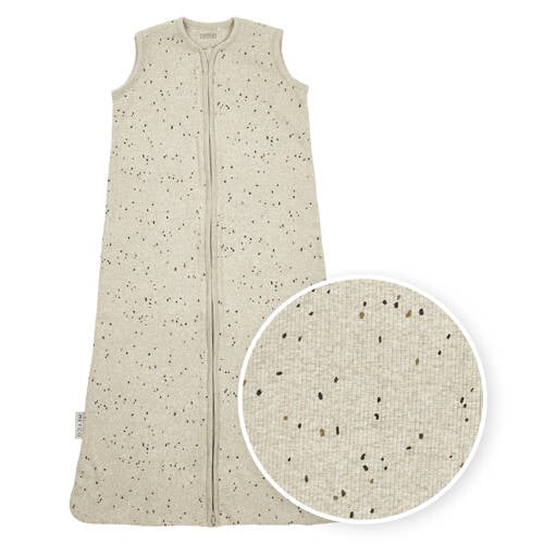 Meyco baby slaapzak Rib Mini Spot sand melange afbeelding