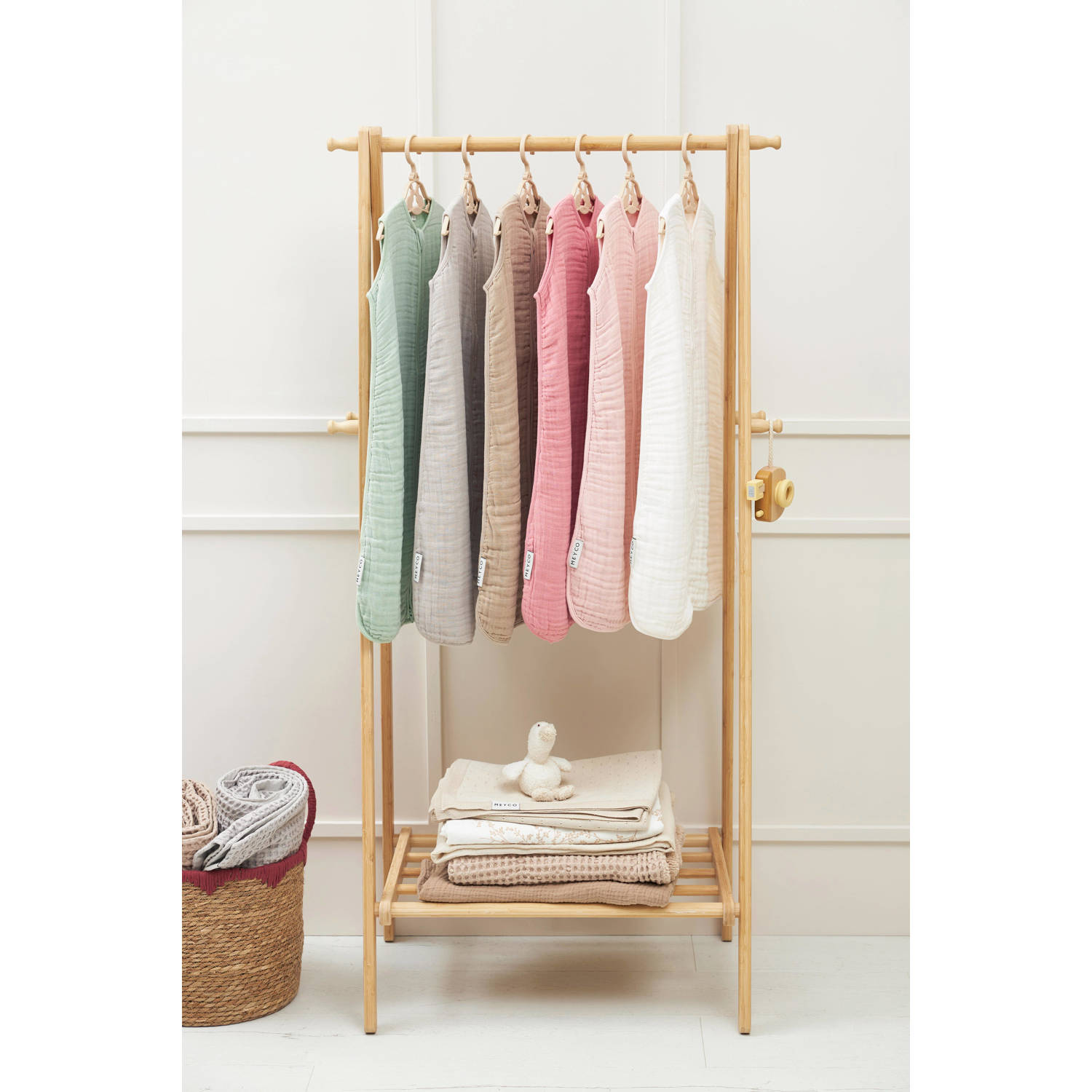 Meyco pre-washed hydrofiel baby slaapzak Greige