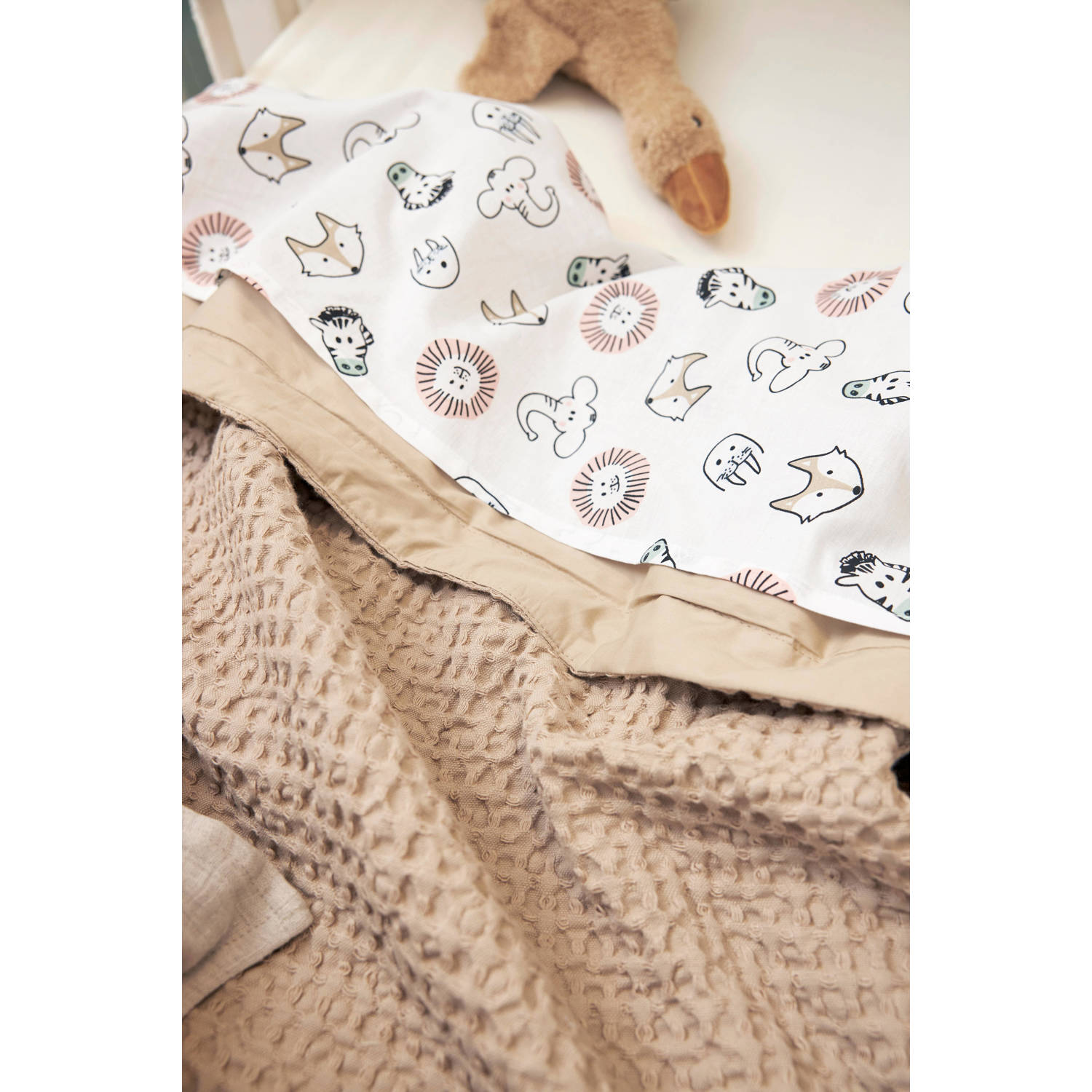 Meyco wiegdeken Waffle Cotton sand