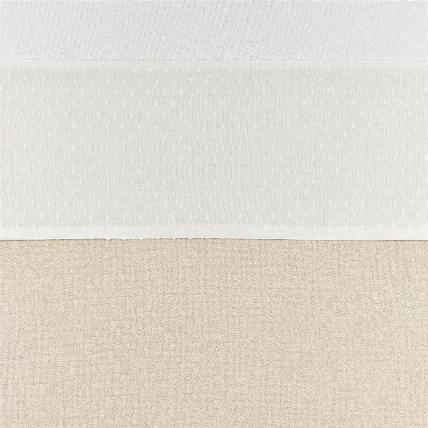 Meyco ledikantlaken Plume offwhite Babylaken Wit Effen